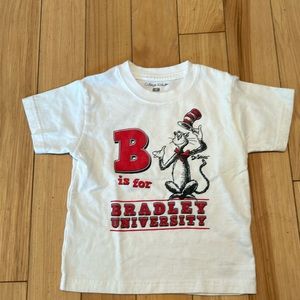 College Kids 2T B is for Bradley University short sleeved shirt